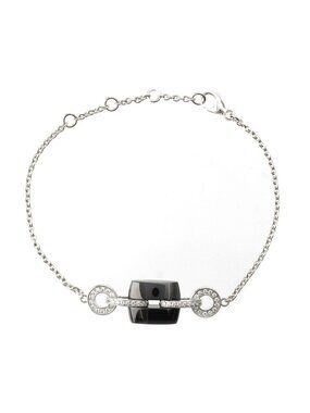 Chanel Ultra Diamond Ceramic Bracelet 18K White Gold Black